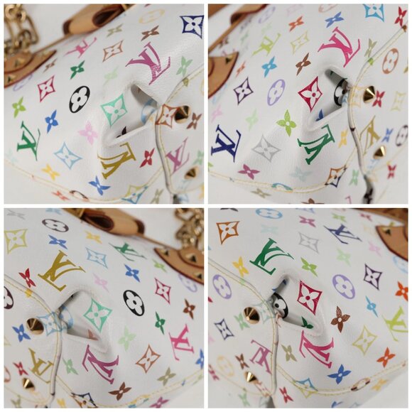 LOUIS VUITTON Monogram Multicolor Annie MM Tote Bag White M40307 LV Auth PP437AM - Picture 14 of 16
